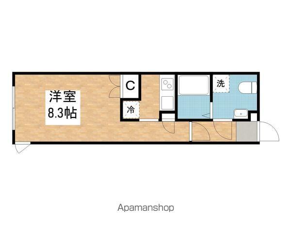 BRANCHE千種公園(ワンルーム/1階)の間取り写真