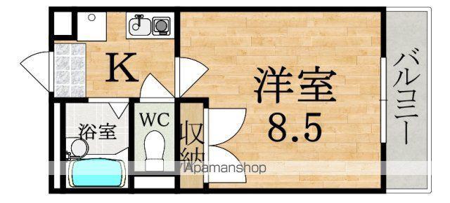 レオパレスHIRATAPARTⅡ(1K/2階)の間取り写真