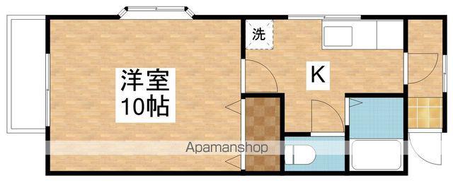 ブラウン2(1K/2階)の間取り写真