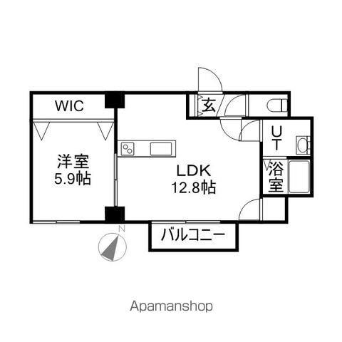 ソールタワー大通(1LDK/5階)の間取り写真