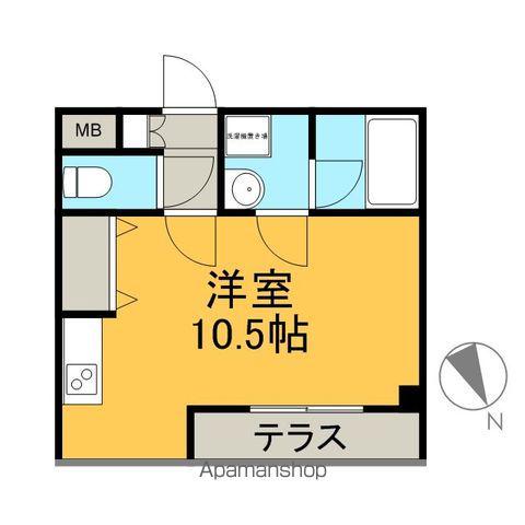 ポルタ西新宿(ワンルーム/1階)の間取り写真