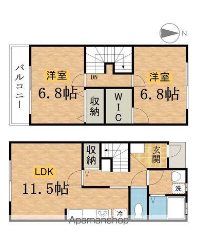 ＣＥＲＥＺＯ　Ａ(2LDK)の間取り写真