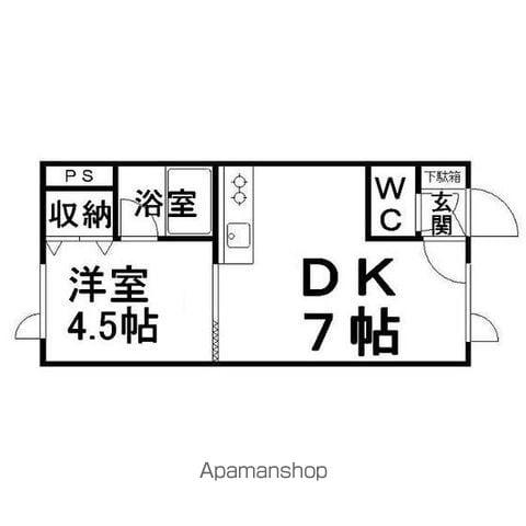 吉野ハイツ3(1DK/2階)の間取り写真