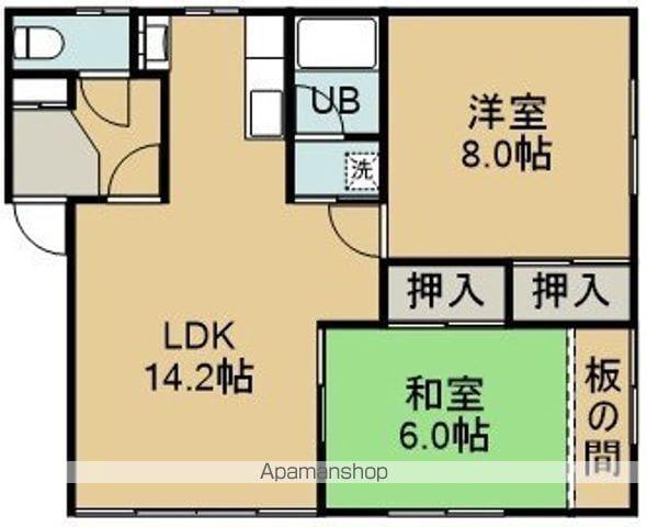ハイツ田原(2LDK/2階)の間取り写真