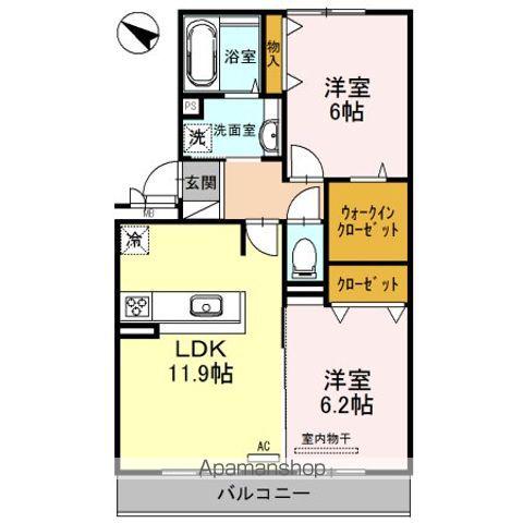 AVANT RIVIERE(2LDK/3階)の間取り写真