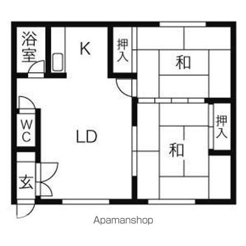 東栄ハウス(2LDK/3階)の間取り写真