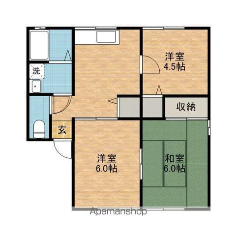 サンハウス(3DK/1階)の間取り写真