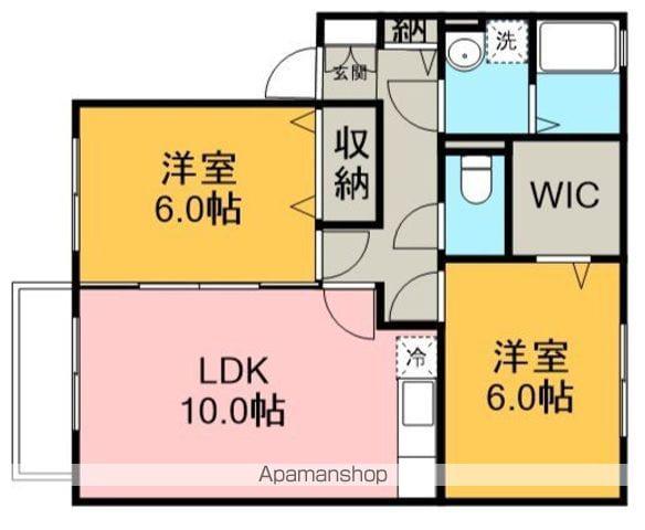 カサベルテ(2LDK/2階)の間取り写真