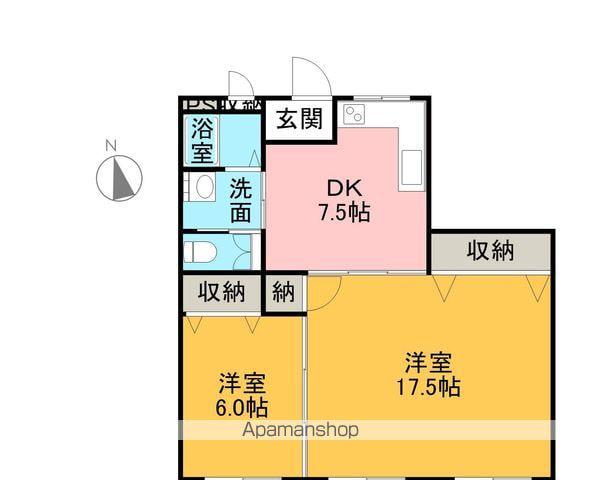 メゾングレイス(2DK/3階)の間取り写真