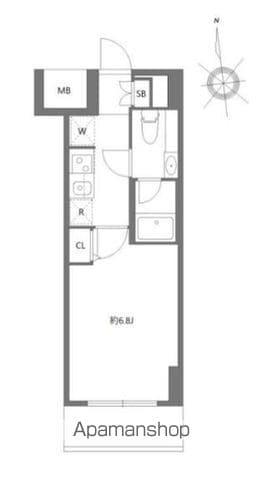 エヌステージジェイアール新白岡駅前(1K/6階)の間取り写真