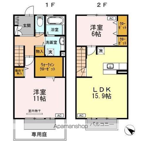 クウラージュ　Ｉ棟(2LDK)の間取り写真
