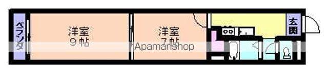 ヴィラいまい(2K/3階)の間取り写真