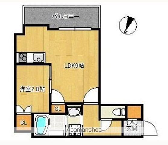 グランパーク県庁前(1LDK/6階)の間取り写真