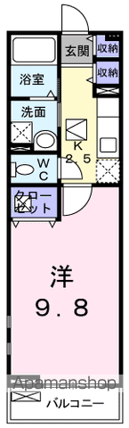 ラ・メール横浜(1K/1階)の間取り写真