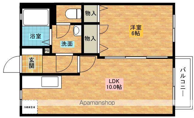 スカイハウス(1LDK/2階)の間取り写真