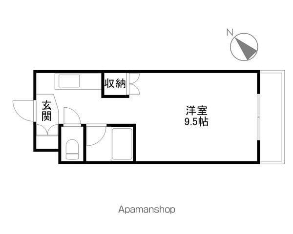 カルテットKOBORI C棟(1K/4階)の間取り写真