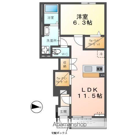 スキャリオン(1LDK/1階)の間取り写真