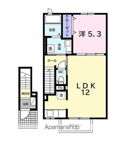コロレアール ベイスⅠ(1LDK/2階)の間取り写真