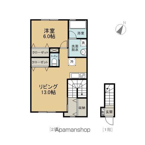 NEXT(1LDK/2階)の間取り写真