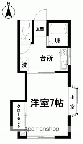 レジデンスHIRO(1DK/2階)の間取り写真