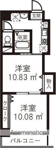 プレステージ名古屋(2K/11階)の間取り写真