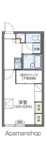 レオパレス丹頂(1K/1階)の間取り写真