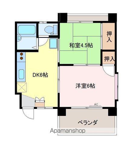 サンハイツマンション(2DK/2階)の間取り写真