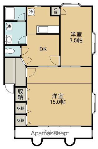 αNEXT田子南(2DK/2階)の間取り写真