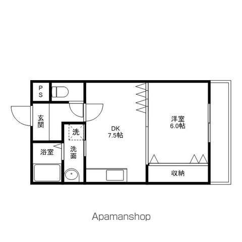 プティファミーユイチムラ(1DK/2階)の間取り写真