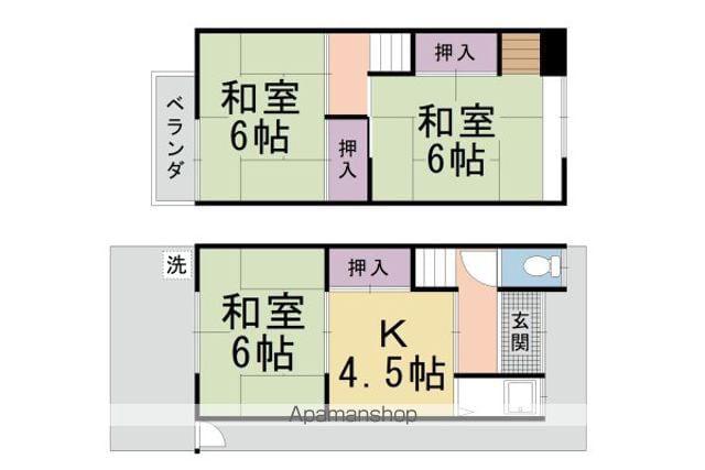 ミドロ貸家(3DK)の間取り写真