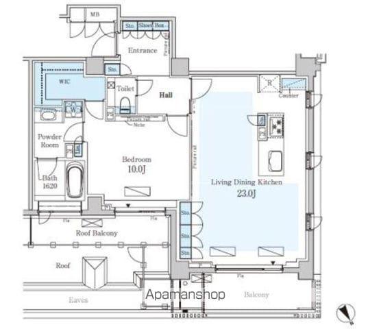 パークアクシスプレミア表参道(1LDK/3階)の間取り写真
