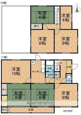 篠ノ井線 村井駅 徒歩11分 2階建 築44年(7K)の間取り写真
