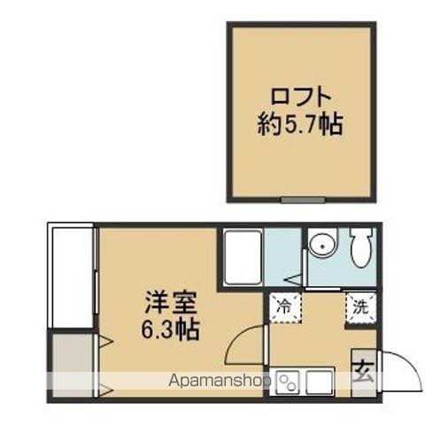 ソエル長町(1K/1階)の間取り写真