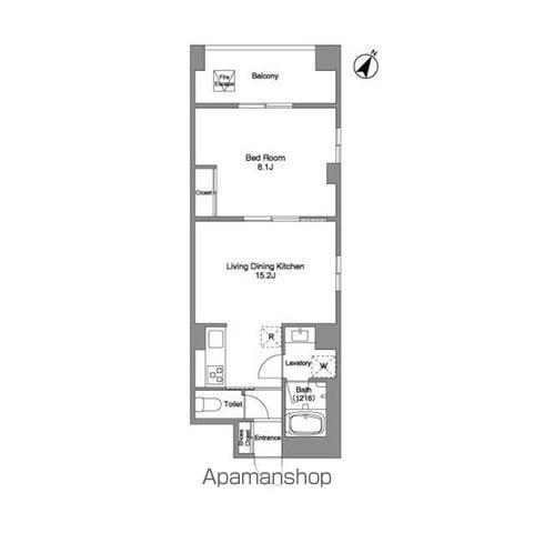 BPRレジデンス練馬富士見台(1LDK/2階)の間取り写真