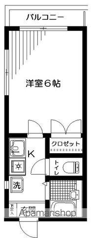 ヴァンテ赤羽(1K/2階)の間取り写真