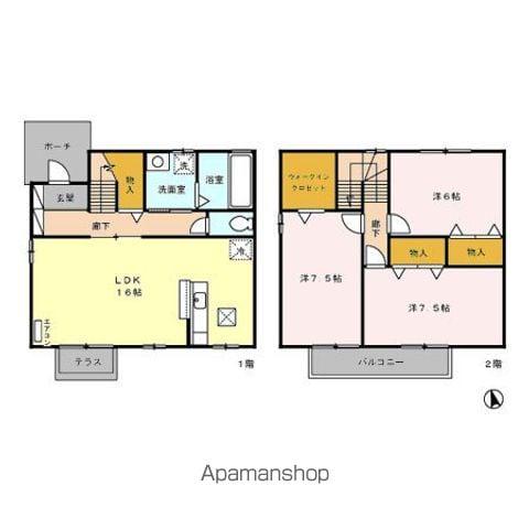 ロイヤルガーデン村井B(3LDK/2階)の間取り写真