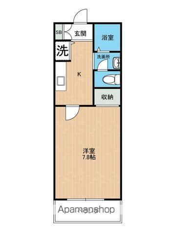 プロローグ蓮台寺(1K/2階)の間取り写真