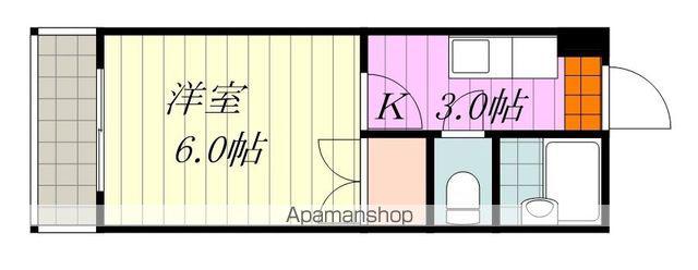 SKYファミリー(1K/2階)の間取り写真
