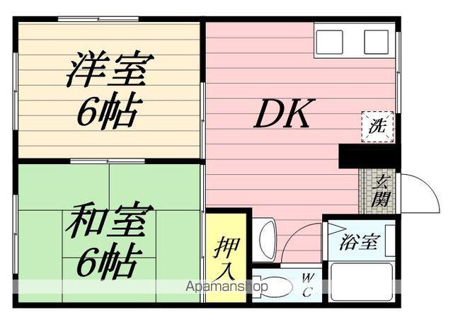 エクセラー(2DK/1階)の間取り写真