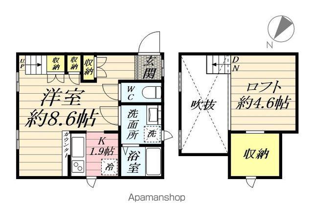 プリマボヌール(ワンルーム/1階)の間取り写真