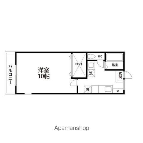 アルファホームズ(1K/1階)の間取り写真