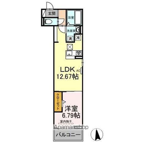 ルミナーレ(1LDK/1階)の間取り写真