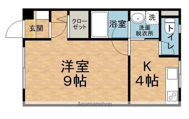 メゾン石芝(1K/2階)の間取り写真