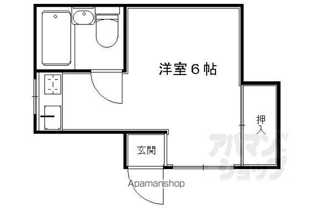 北町ハイツ(ワンルーム/2階)の間取り写真
