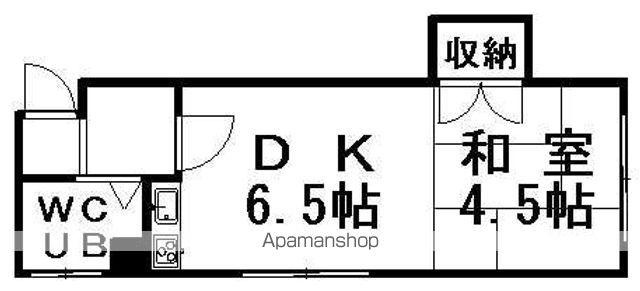 南郷ハイツ(1DK/3階)の間取り写真