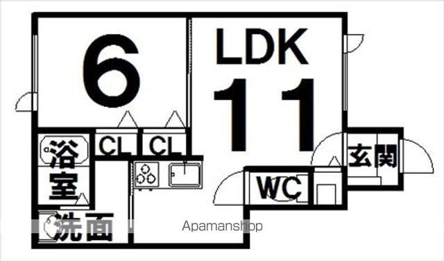 レトアデュエット柏(1LDK/1階)の間取り写真