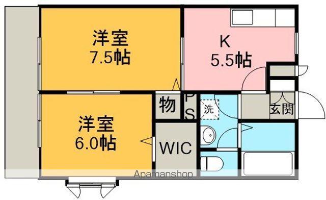 ミルトハーモニー(2K/1階)の間取り写真