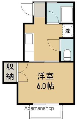 第三コーポ美徳(1K/1階)の間取り写真