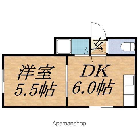北8条ファミリーハイツ(1DK/1階)の間取り写真