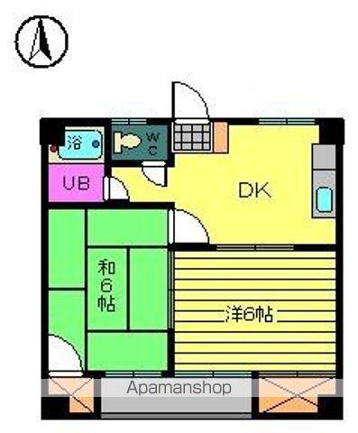 メゾン扶蓉(2DK/3階)の間取り写真